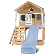 Load image into Gallery viewer, Warrigal Cubby House with 2.2m Slide (Pastel Blue)