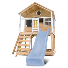 Load image into Gallery viewer, Warrigal Cubby House with 2.2m Slide (Pastel Blue)