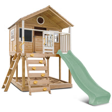 Load image into Gallery viewer, Warrigal Cubby House with 2.2m Slide (Pastel Green)