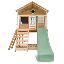 Load image into Gallery viewer, Warrigal Cubby House with 2.2m Slide (Pastel Green)