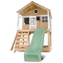 Load image into Gallery viewer, Warrigal Cubby House with 2.2m Slide (Pastel Green)
