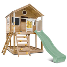 Load image into Gallery viewer, Warrigal Cubby House with 2.2m Slide (Pastel Green)