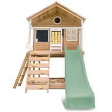Load image into Gallery viewer, Warrigal Cubby House with 2.2m Slide (Pastel Green)