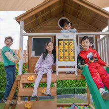 Load image into Gallery viewer, Warrigal Cubby House with 2.2m Slide (Pastel Green)