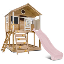 Load image into Gallery viewer, Warrigal Cubby House with 2.2m Slide (Pastel Pink)
