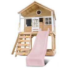 Load image into Gallery viewer, Warrigal Cubby House with 2.2m Slide (Pastel Pink)