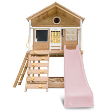 Load image into Gallery viewer, Warrigal Cubby House with 2.2m Slide (Pastel Pink)