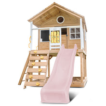 Load image into Gallery viewer, Warrigal Cubby House with 2.2m Slide (Pastel Pink)