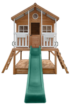 Load image into Gallery viewer, Winchester Cubby House (Elevated 1.2m) with 2.2m Slide (Green)