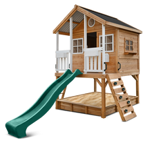 Load image into Gallery viewer, Winchester Cubby House (Elevated 1.2m) with 2.2m Slide (Green)