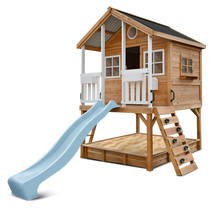 Load image into Gallery viewer, Winchester Cubby House (Elevated 1.2m) with 2.2m Slide (Pastel Blue)