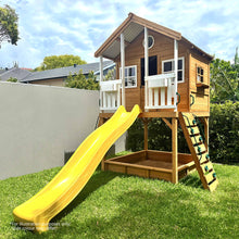 Load image into Gallery viewer, Winchester Cubby House (Elevated 1.2m) with 2.2m Slide (Pastel Green)