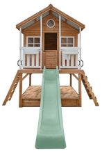 Load image into Gallery viewer, Winchester Cubby House (Elevated 1.2m) with 2.2m Slide (Pastel Green)