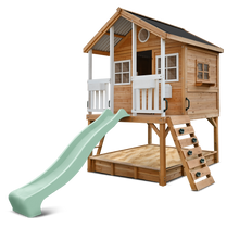 Load image into Gallery viewer, Winchester Cubby House (Elevated 1.2m) with 2.2m Slide (Pastel Green)