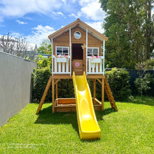 Load image into Gallery viewer, Winchester Cubby House (Elevated 1.2m) with 2.2m Slide (Pastel Pink)