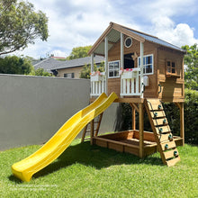 Load image into Gallery viewer, Winchester Cubby House (Elevated 1.2m) with 2.2m Slide (Pastel Pink)