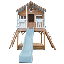 Load image into Gallery viewer, Winchester Cubby House (Elevated 1.45m) with 3.0m Slide (Pastel Blue)