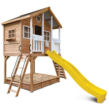 Load image into Gallery viewer, Winchester Cubby House (Elevated 1.45m) with 3.0m Slide (Yellow)