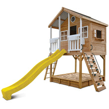 Load image into Gallery viewer, Winchester Cubby House (Elevated 1.45m) with 3.0m Slide (Yellow)