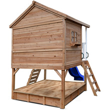 Load image into Gallery viewer, Winchester Cubby House with 1.2m Elevation Platform and 2.2m Blue Slide