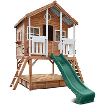 Load image into Gallery viewer, Winchester Cubby House with 1.2m Elevation Platform and 2.2m Green Slide