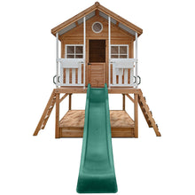 Load image into Gallery viewer, Winchester Cubby House with 1.2m Elevation Platform and 2.2m Green Slide