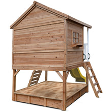 Load image into Gallery viewer, Winchester Cubby House with 1.2m Elevation Platform and 2.2m Yellow Slide
