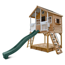 Load image into Gallery viewer, Winchester Cubby House with 1.45m Elevation Platform and 3m Green Slide