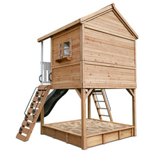 Load image into Gallery viewer, Winchester Cubby House with 1.45m Elevation Platform and 3m Green Slide