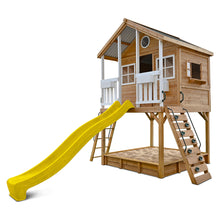 Load image into Gallery viewer, Winchester Cubby House with 1.45m Elevation Platform and 3m Yellow Slide