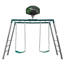 Load image into Gallery viewer, Stanley Commerical Steel Monkey Bars with Anchor Kit and Basketball Ring