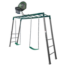 Load image into Gallery viewer, Stanley Commerical Steel Monkey Bars with Anchor Kit and Basketball Ring