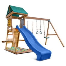 Load image into Gallery viewer, Birmingham Swing Set &amp; Playground with 2.2m Slide (Blue)