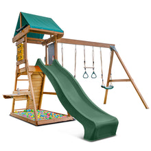 Load image into Gallery viewer, Birmingham Swing Set &amp; Playground with 2.2m Slide (Green)