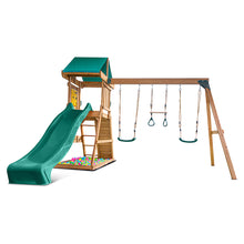 Load image into Gallery viewer, Birmingham Play Centre &amp; Swing Set (Green Slide)