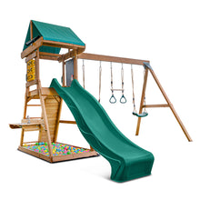 Load image into Gallery viewer, Birmingham Play Centre &amp; Swing Set (Green Slide)