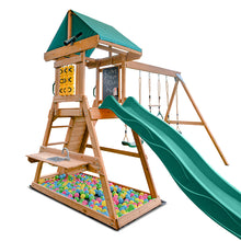 Load image into Gallery viewer, Birmingham Play Centre &amp; Swing Set (Green Slide)
