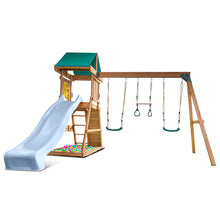 Load image into Gallery viewer, Birmingham Swing Set &amp; Playground with 2.2m Slide (Pastel Blue)