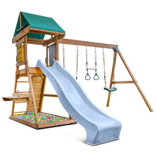 Load image into Gallery viewer, Birmingham Swing Set &amp; Playground with 2.2m Slide (Pastel Blue)