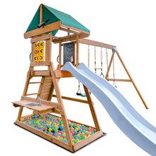 Load image into Gallery viewer, Birmingham Swing Set &amp; Playground with 2.2m Slide (Pastel Blue)