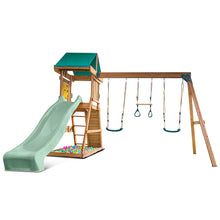 Load image into Gallery viewer, Birmingham Swing Set &amp; Playground with 2.2m Slide (Pastel Green)