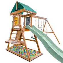 Load image into Gallery viewer, Birmingham Swing Set &amp; Playground with 2.2m Slide (Pastel Green)