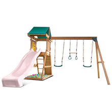 Load image into Gallery viewer, Birmingham Swing Set &amp; Playground with 2.2m Slide (Pastel Pink)