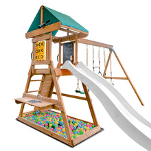 Load image into Gallery viewer, Birmingham Swing Set &amp; Playground with 2.2m Slide (White)