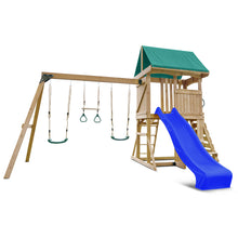 Load image into Gallery viewer, Carindale Play Centre &amp; Swing Set (Blue Slide)
