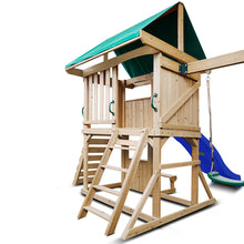 Load image into Gallery viewer, Carindale Play Centre &amp; Swing Set (Blue Slide)