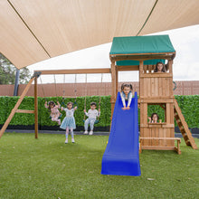 Load image into Gallery viewer, Carindale Play Centre &amp; Swing Set (Blue Slide)