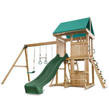 Load image into Gallery viewer, Carindale Swing Set &amp; Playground with 2.2m Slide (Green)