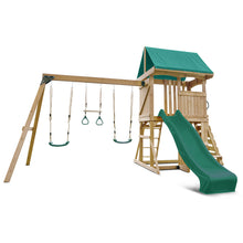 Load image into Gallery viewer, Carindale Play Centre &amp; Swing Set (Green Slide)