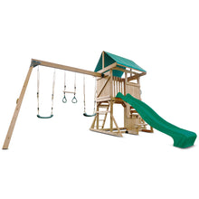 Load image into Gallery viewer, Carindale Play Centre &amp; Swing Set (Green Slide)